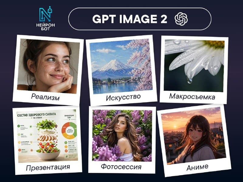 Новейшая модель GPT Image 2 уже доступна в Нейроне